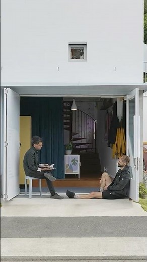 Architect Transforms Garage Into Three-Level Small Home 🙌 #nevertoosmall #shorts