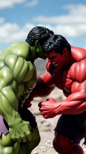 #green hulk vs red hulk fight #😝😜