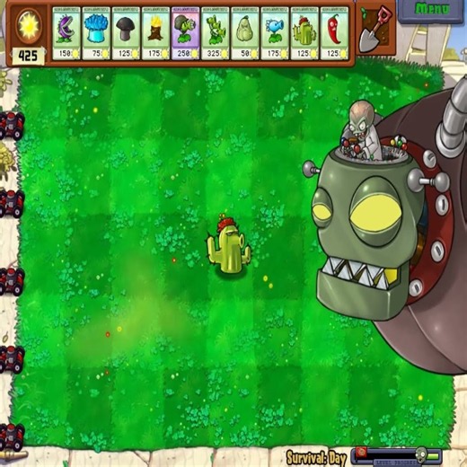 Cactus vs Dr. Zomboss… Can Cactus Survive the Boss? 🌵💀 #pvz #pvzshorts #plantsvszombies