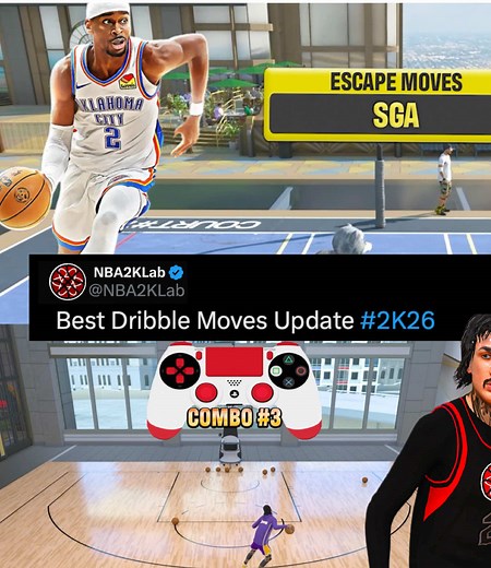 NBA 2K26 Best Dribble Moves Update #2k26 #nba2k26 | sga escape 2k26 tutorial
