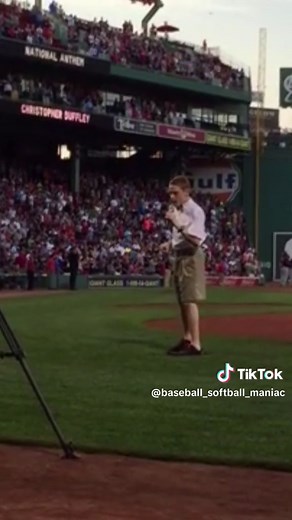 On Autism Awareness night Christopher Duffley sings Nation Anthem at Fenway 2015 and blows the crowd away . #autismawareness #autism #aspergers #blind #spectrum #america #usa #american #national #anthem #stand #salute #patriot #patriots #teamfuqfce @Boston Red Sox @Fenway park #mlb #bostontiktok #boston