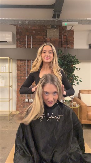 CITY STYLIST SALON on Instagram: "We finally got round to Lucy’s hair transformation 🥹🤍 The most beautiful transformation using @wellaprofessionalsuki Lightener & glossed with 9.36 & 9.03 for a creamy blonde A huge cut & bouncy blow dry using all colour wow Excuse our squeaky voices it’s been sped up 🤭 #hairtransformation #hairdressiverpool #liverpoolhairstylist #hairsalonliverpool #liverpool"