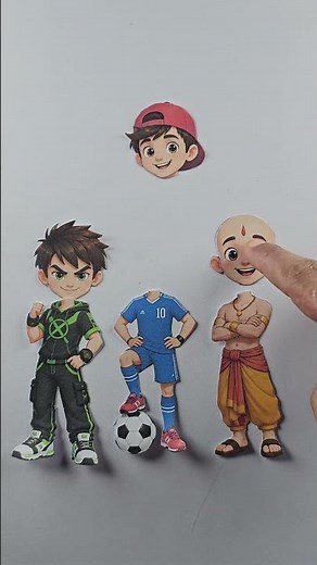 Guess The Correct Cartoon Head 🤯 | Head Matching Challenge #shorts