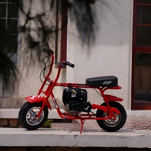 FRP 40cc Mini Bike Gas Powered 4-Stroke Off Road Dirt Bike for Teens, Youth Pocket Bike with Pull Start & Disc Brake, 18 MPH Max Speed (Red) - Includes Goggles, Gloves & Neck Gaiter