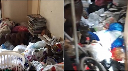 Shocking video shows the inside of a hoarder's property