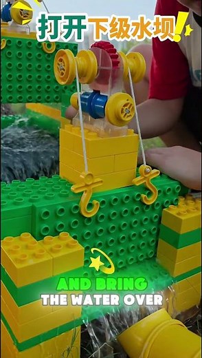 💧🧱🔧 lego water wheel No Water Dad and Son Build a Rescue Wheel! #LegoBuild #WaterDam #KidsScience