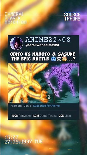 Obito Vs Naruto & Sasuke The Epic Battle 🥶☠️🤯…?