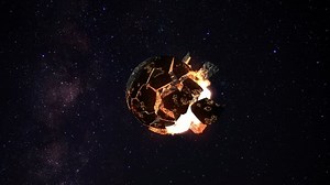 Planet, Explosion, Destruction. Free Stock Video