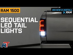 2009-2018 RAM 1500 Sequential LED Tail Lights; Gloss Black Housing Review & Install