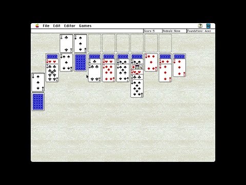 Apple Macintosh Longplay - King of Solitaire - Forty Thieves - Rank and File