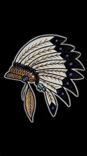 🪶 Native American War Bonnet #howtodraw #drawing #drawingtutorial #myartistkid #warbonnet #bonnet