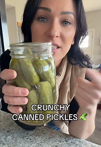 Replying to @jenniferkempka Crunchy Homemade Pickles I use the homemade pickle variety from @MIgardener My full pickle recipe is posted under the Homemade Playlist💚