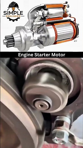 How Engine Starter Motor Works ⚙️ | Starter Motor Animation Explained | Car Engine Starting System