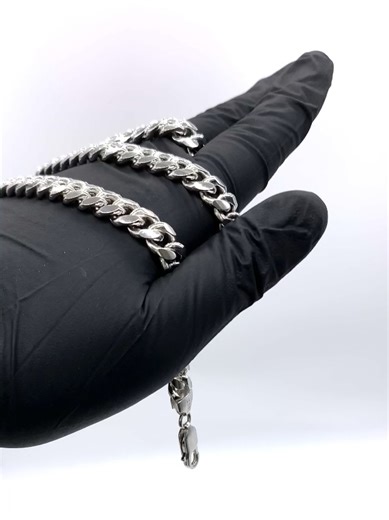 Watch Sterling Silver 925 Miami Cuban Link Necklace Chain 8mm on Amazon Live