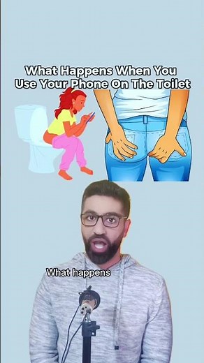 What happens when you use the phone while on the toilet?