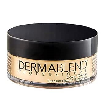 Dermablend Cover Crème Full Coverage Foundation Makeup, Hydrating Cream Concealer for Dark Circles and Blemishes, Maximum Coverage with Mineral Sunscreen SPF 30, 1 OZ