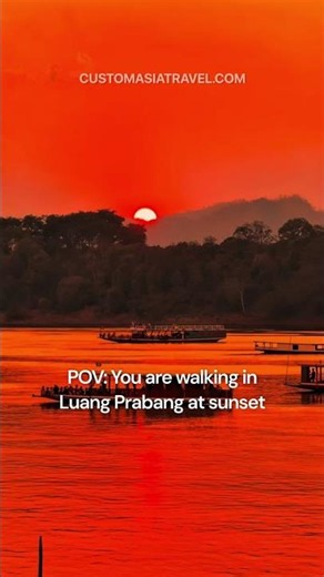🌅🇱🇦 POV: Walking Through Luang Prabang at Sunset ✨