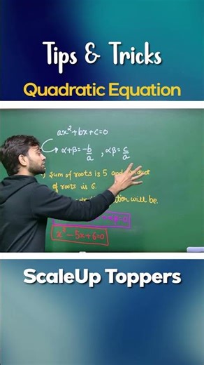Quadratic Equation Tricks 🔥 | Class 10 Maths in 30 Seconds #class10maths #importantquestions #shorts