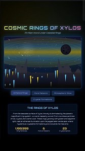 Cosmic Rings of Xylos – Advanced HTML5 Canvas Animation | Alien Planet Art | Space Visual FX