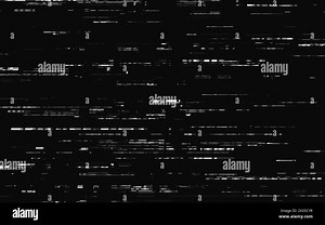 Glitch texture. Random stripes on dark background. Abstract white pixels. No signal template. Distorted video with noise effect. Error visualization Stock Vector Image & Art - Alamy