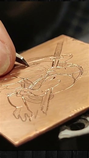 Engraving a frog having the time of it's life