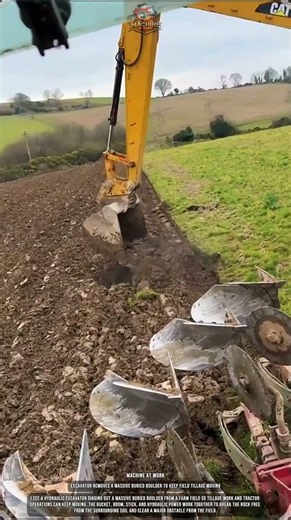 Excavator Removes a Massive Buried Boulder to Keep Field Tillage Moving