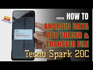 How to access Android Data and OBB folder & transfer files TECNO SPARK 20C