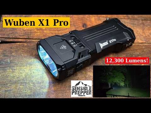 Wuben X1 Pro 12,300 Lumen Flashlight with Cooling Fans!