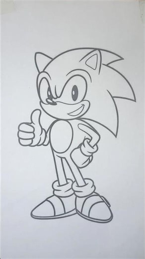 Drawing Sonic the Hedgehog ⚡ Easy & Fun Art Tutorial #shorts