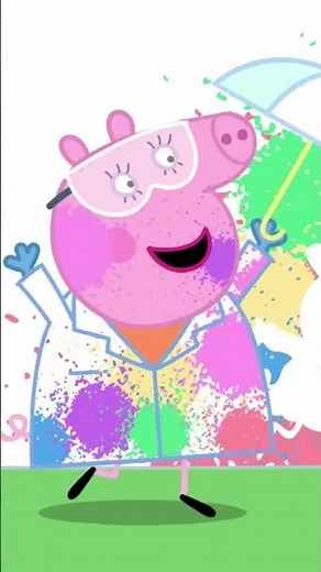 Fun SPLATTER Paint! 🎨🫟 #peppapig #shorts