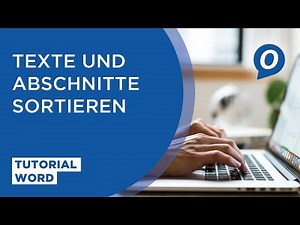 Tutorial Microsoft Word: Text sortieren