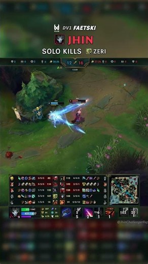 (DV1 Faetski) Jhin SOLO KILLS Zeri | EUW Grandmaster Patch 26.15 #shorts
