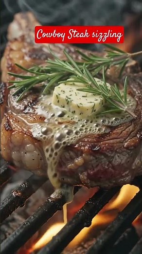 Cowboy Steak Recipe USA Juicy Bone-In Ribeye with Garlic Butter & Grilled Per