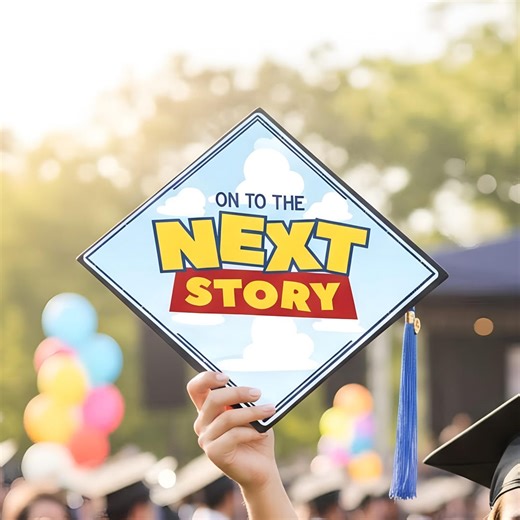 Toy Story Inspired Graduation Cap Topper, on to the Next Story Grad Cap, Custom Acrylic Disney Fan Graduation Decor, Movie Quote Cap Topper - Etsy Canada