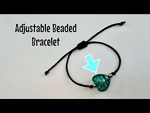 Adjustable sliding knot bracelet with beads! Simple, beautiful bracelet tutorial