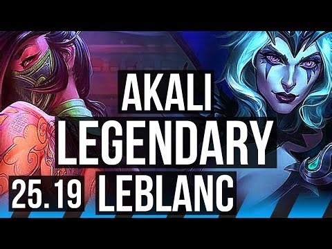 AKALI vs LEBLANC (MID) | Legendary | EUW Master | 25.19