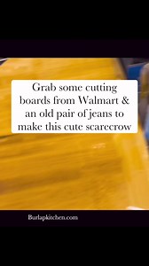 Easy DIY scarecrow for fall decor #falldecor #scarecrow Walmart | Burlap Kitchen