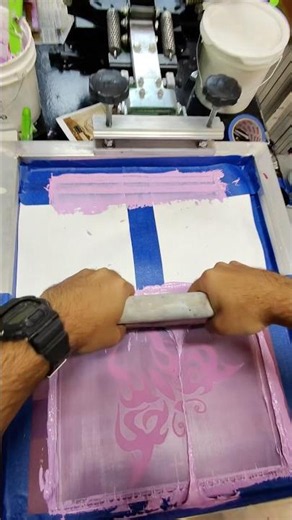 DIY Hand silkscreen printing #screenprinting #shorts