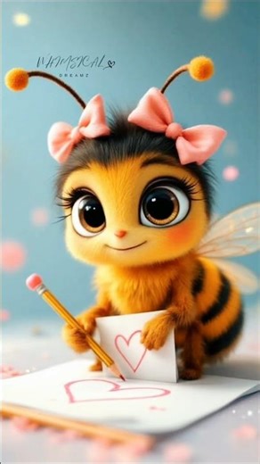 "🐝💕 When Your Cute Bee Just Can't Stop Showing the Love! #BeeMine #CuteCreatures #cuteshorts #cute