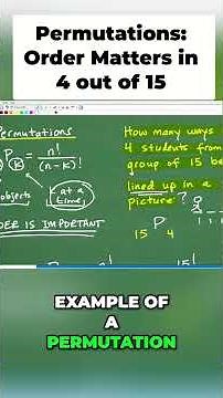 Permutation Problem: 4 Students from 15 Lined Up #maths #mathematics #math #algebra #statistics