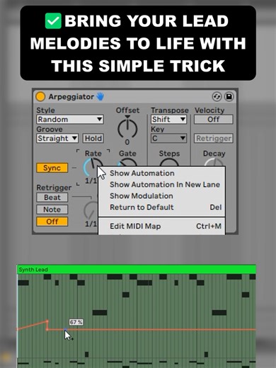 Enhance Your Lead Melodies with Arpeggiator Automation