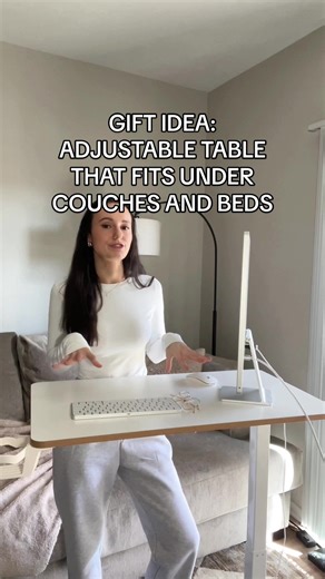 This adjustable table is a great gift idea 🎁 It has so many uses like working from home, gaming, crafts and more 🙌🏼 so convenient! #flexispot #bedsidetable #tablewithwheels #adjustabletable #adjustabledesk #workfromhomelife #desksetup #table #giftideas #giftsforher #giftsforhim #tiktokshopholidayhaul
