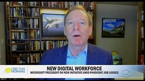 Microsoft is launching a new initiative to help people get back into the workforce & expand their digital knowledge. President Brad Smith discusses the company's effort to get Americans free training for the digital jobs that are most in-demand. | CBS Mornings
