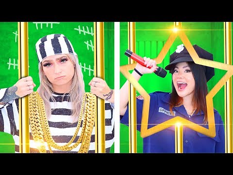 CELEBRITIES GO TO JAIL | 6 CRAZY SITUATIONS & FUNNY GIRL MOMENTS BY CRAFTY HACKS