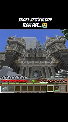 broke bro's blood flow pipe...😭 #minecraft #gaming #shorts