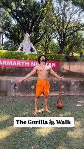 Har Har Mahadev 🕉️Gorilla Walk Exercise Benefits: • Increases flexibility in hips, hamstrings, and lower back • Strengthens arms, legs, and glutes simultaneously • Improves joint stability and body control • Enhances functional fitness for daily movement • Activates multiple muscle groups for better athletic performance • Aids warm-up and injury prevention by loosening tight muscles • Builds mental focus and coordination through controlled movement. . . . . . . . . . . . . . . . . . . #yoga #me