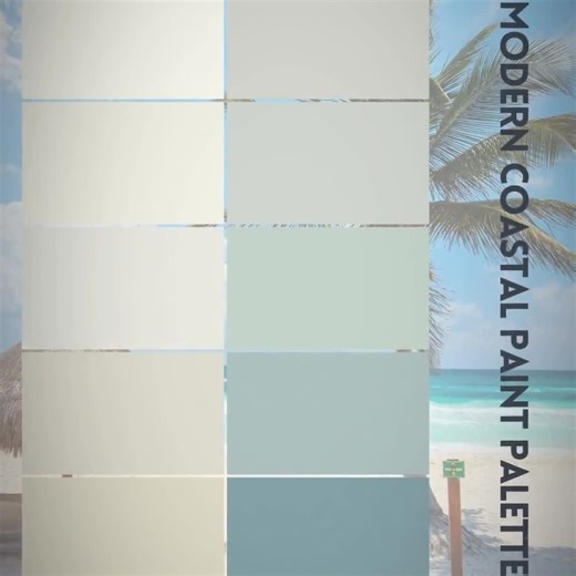 Benjamin Moore Blue Paint Color Palette Calm Coastal Kitchen Color Modern Coastal Paint Scheme Revere Pewter Neutral Interior Design Reno - Etsy