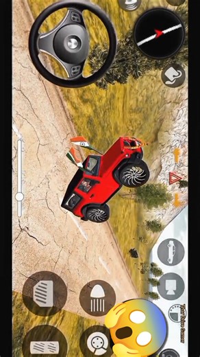 Red Thar Impossible Stunt 😱🚀 | Indian Car simulator 3D 🚘 | #ytshorts #shortsfeed #shorts