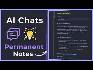 Turn Your AI Chats into Permanent Obsidian Notes (Step-by-Step)