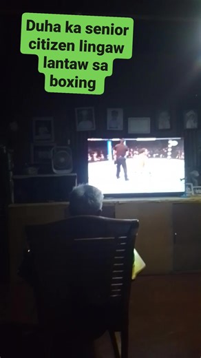 Duha ka senior citizen lingaw lantaw sa boxing #fblifestyle #watchingboxing #seniorcitizens #highlights | Yokeis Yokeis